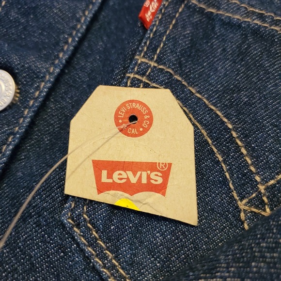 Levi's Denim Jacket Girls Large‎ Blue Faux Fur Collar Trucker Style New - Picture 5 of 9